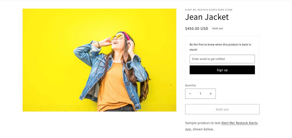 Alert Me! Restock Alerts by Dibble Development allows the customer to enable back in stock Email notifications