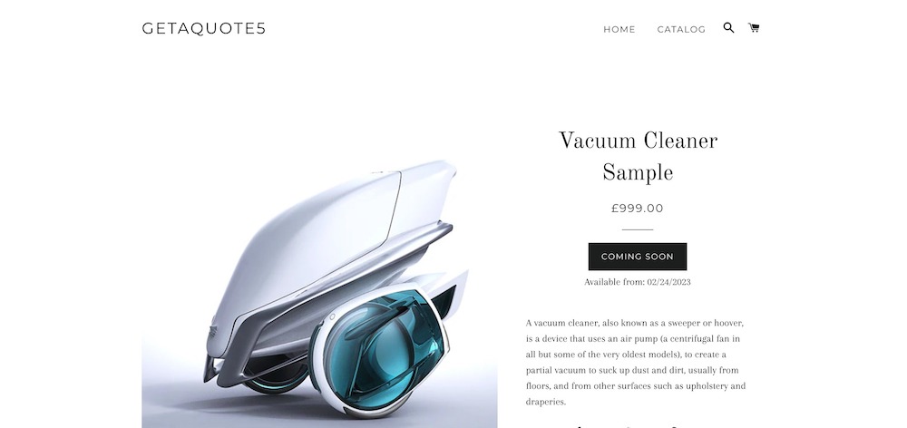 coming soon products preorders app demo store example