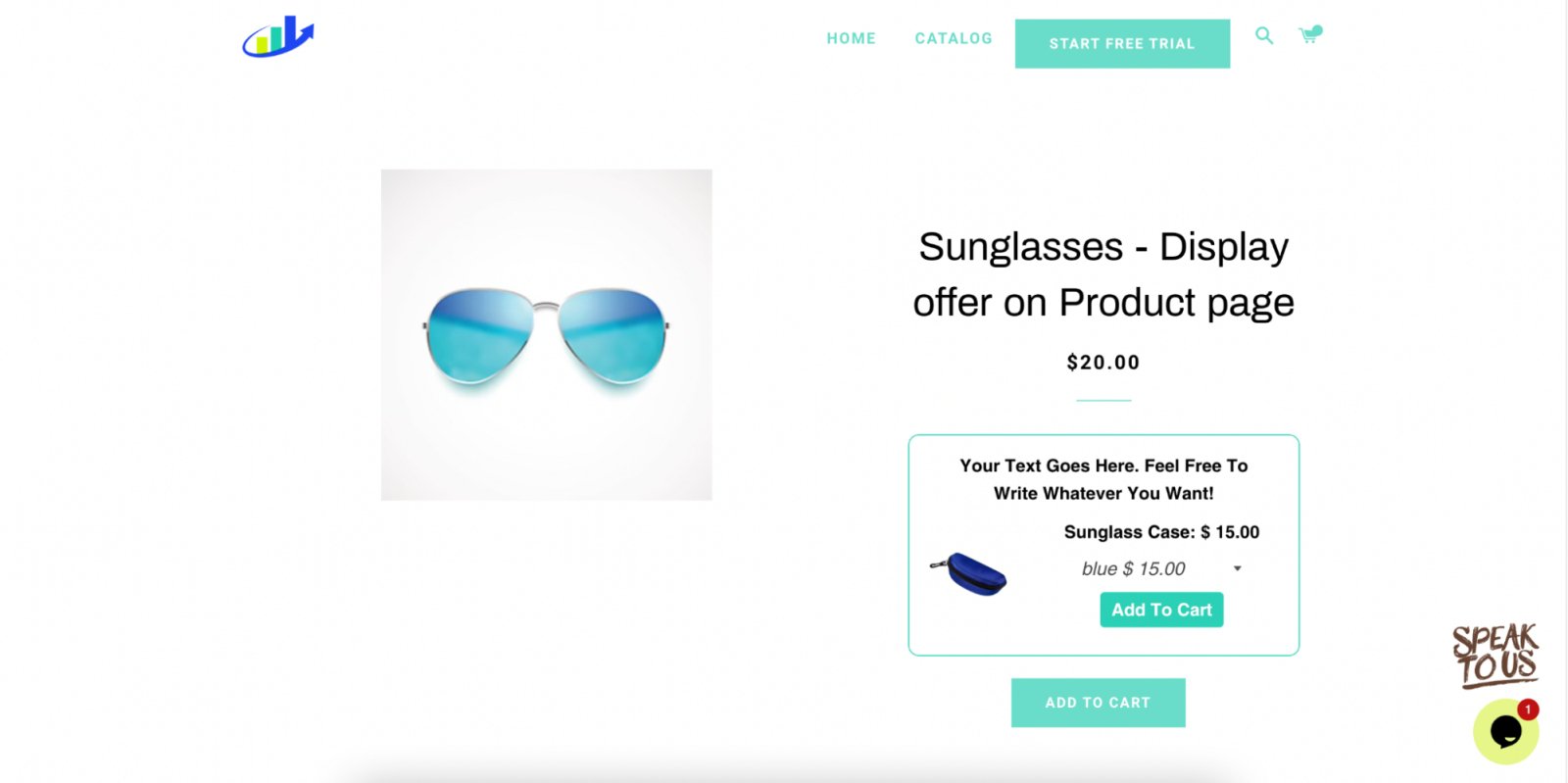 In cart upsell widget