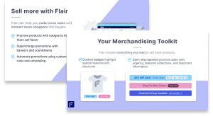 flair product labels badges banner