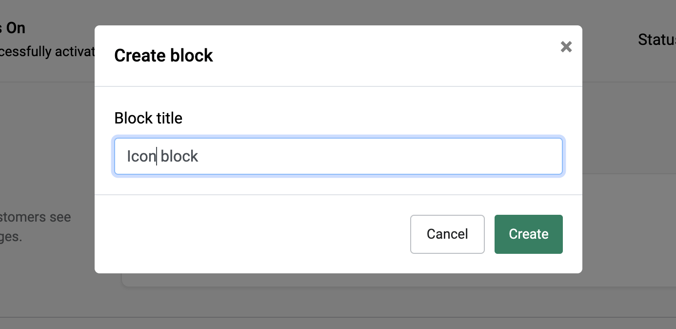 creating icons block with tinyicons app
