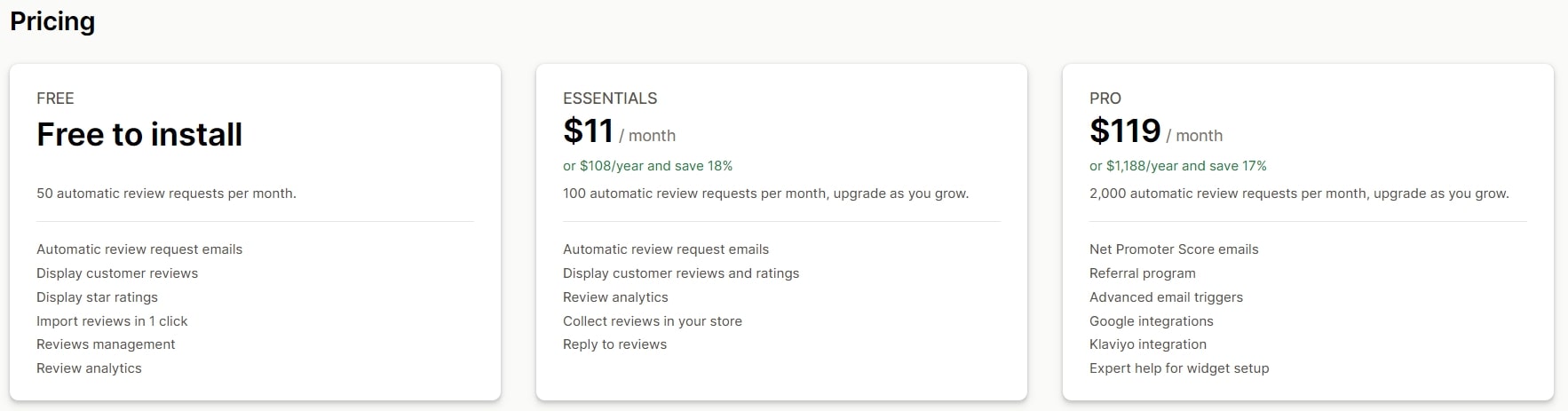 Automizely review app plans and prices