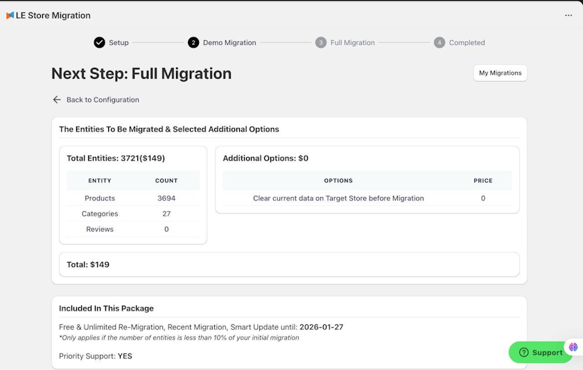 LitExtension demo migration