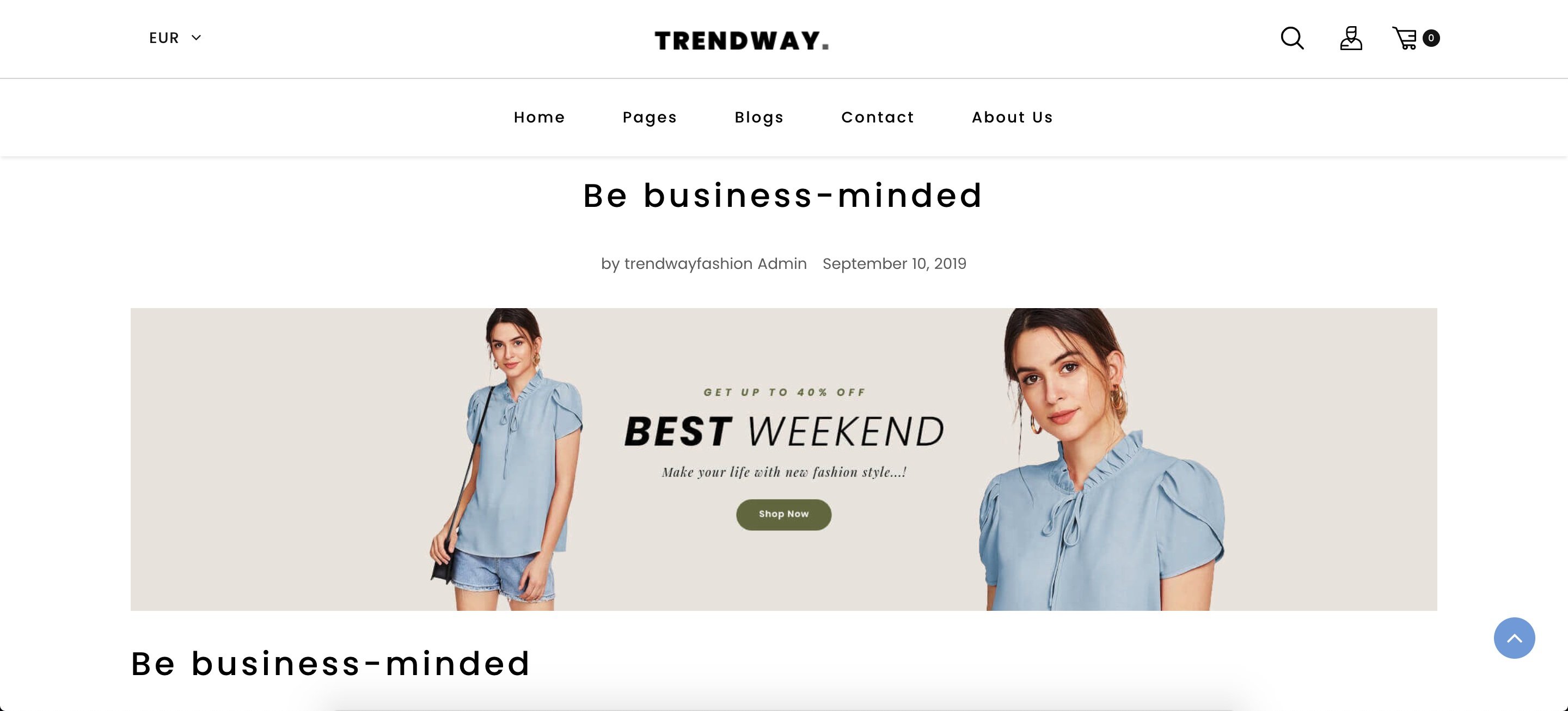 trendway shopify blog template