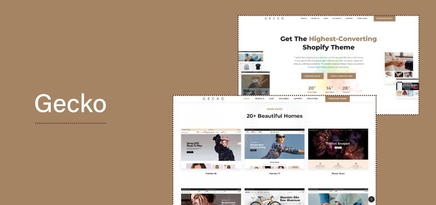 Gecko Shopify dropshipping theme offers minimal design and great sales tools