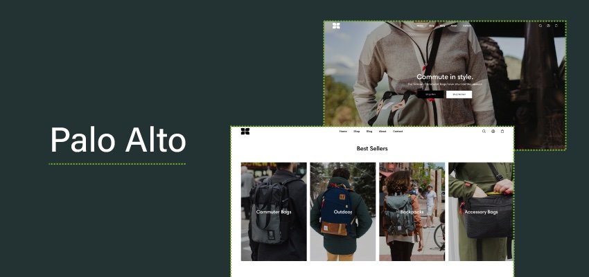 palo alto offers a modern look with customizable site sections