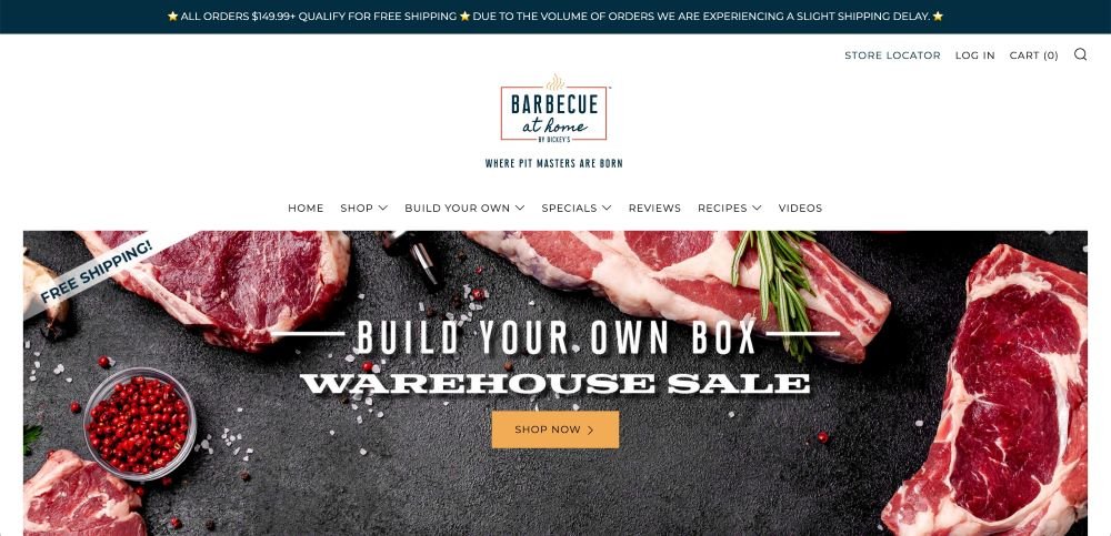 venue shopify theme used by barbeque at home meats shop