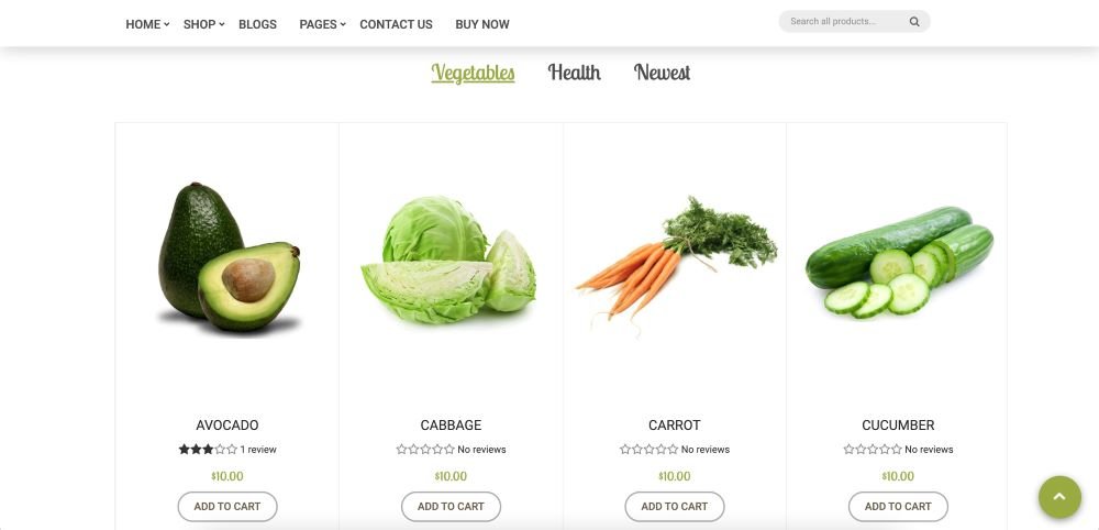 organica shopify theme homepage