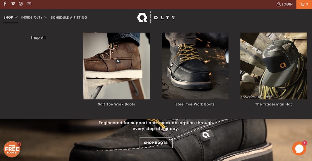 qlty store using a capital shopify theme