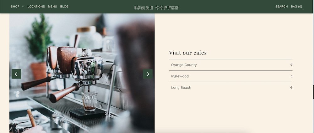 alt text: foodie shopify restaurant and coffee shop theme