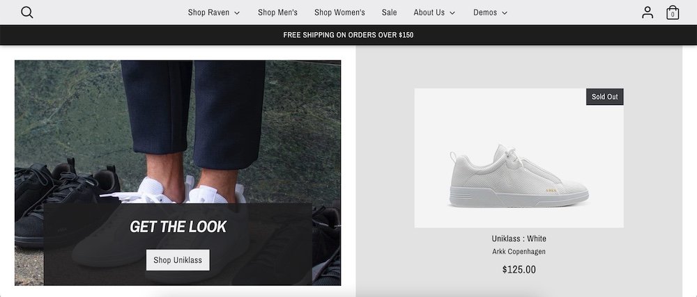 lookbook section of the boost shopify theme for sports stores