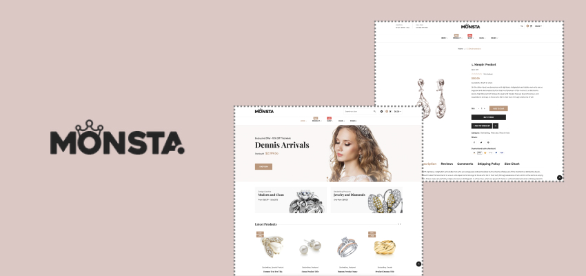 Mostra jewelry Shopify theme banner