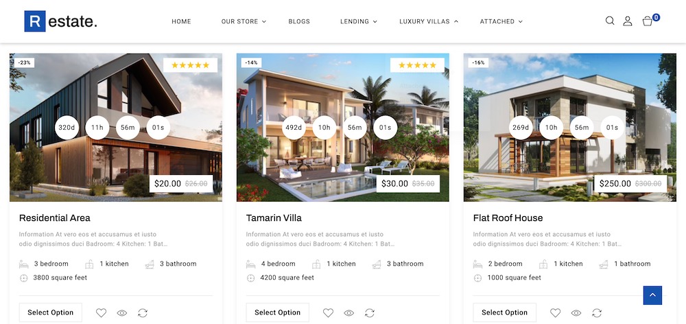 restate shopify real estate theme