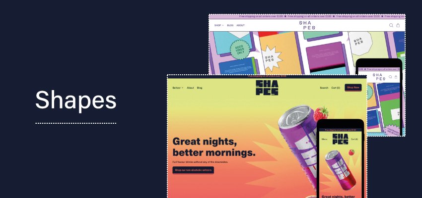 Shapes shopify theme banner