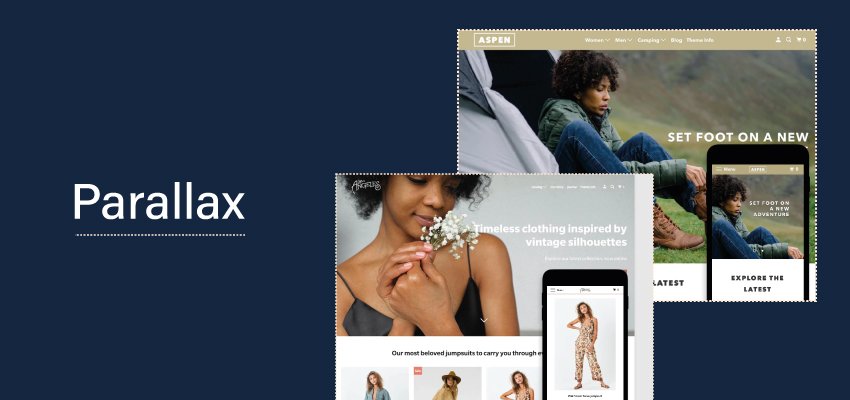 Parallax shopify theme banner