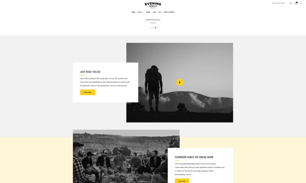 venue shopify theme for small online stores