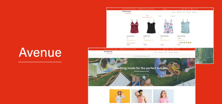 avenue shopify theme banner