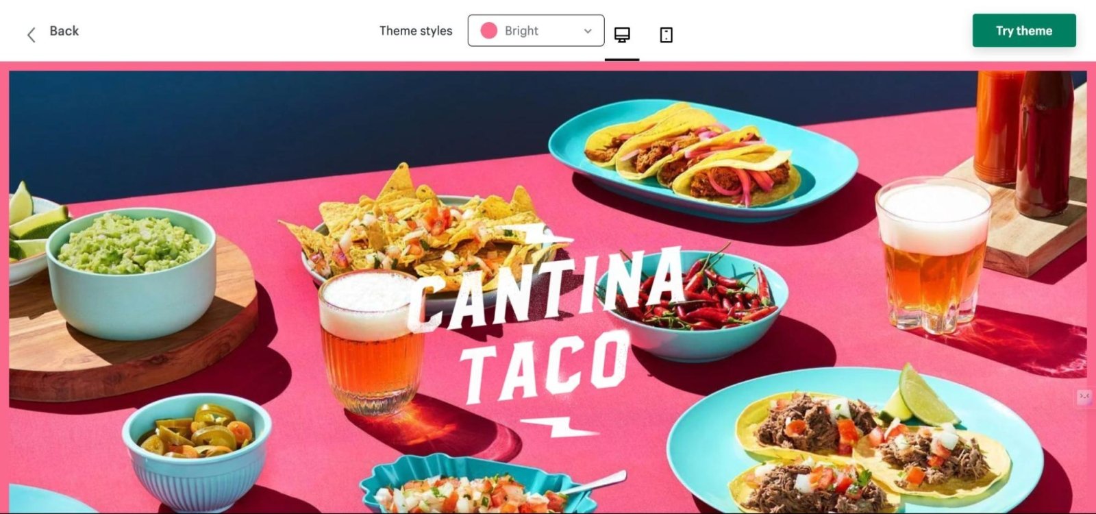 emerge shopify theme for food and beverage stores