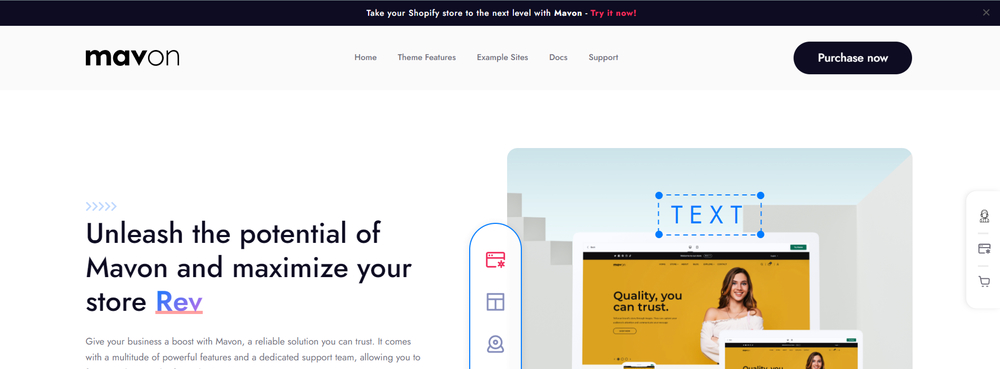 Mavon shopify theme screenshot