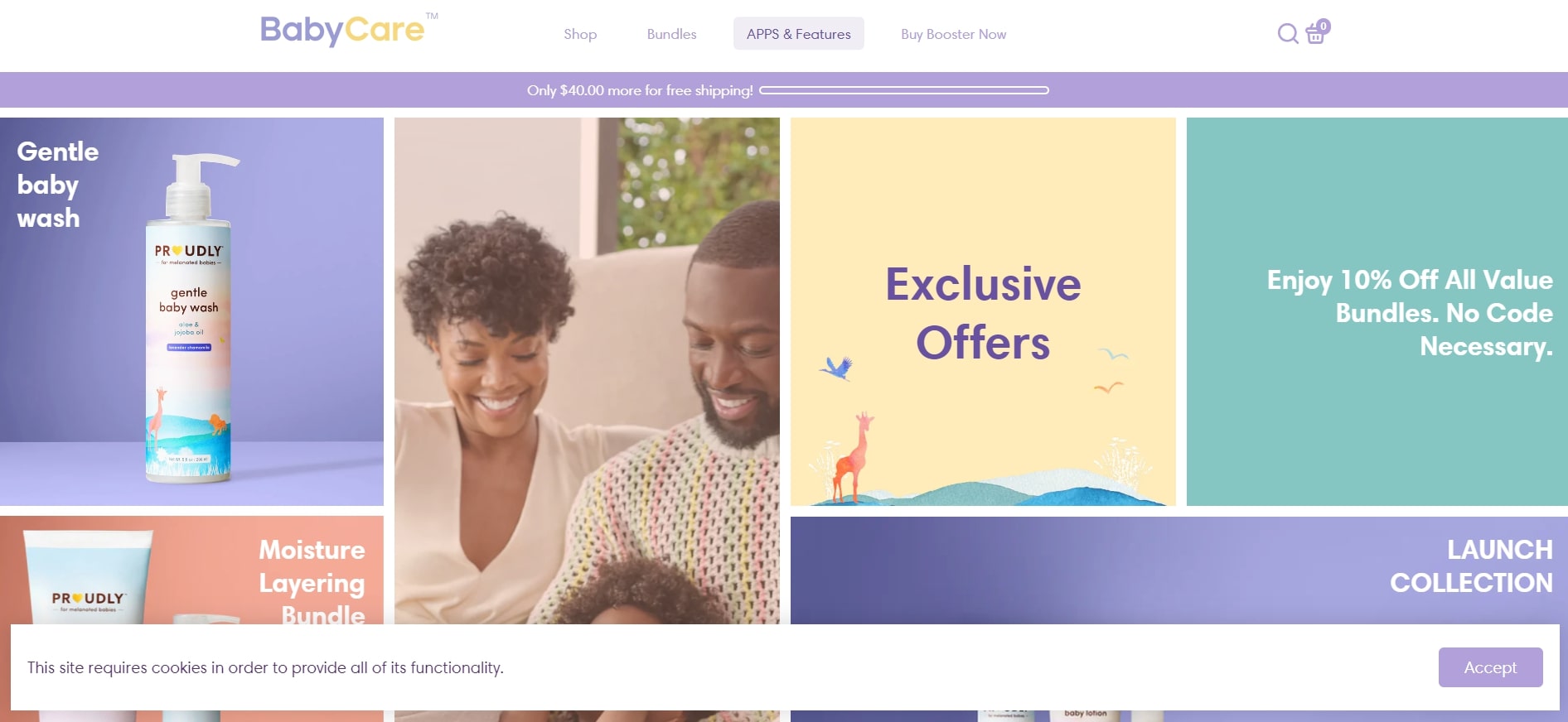 Booster theme GDPR cookie banner example
