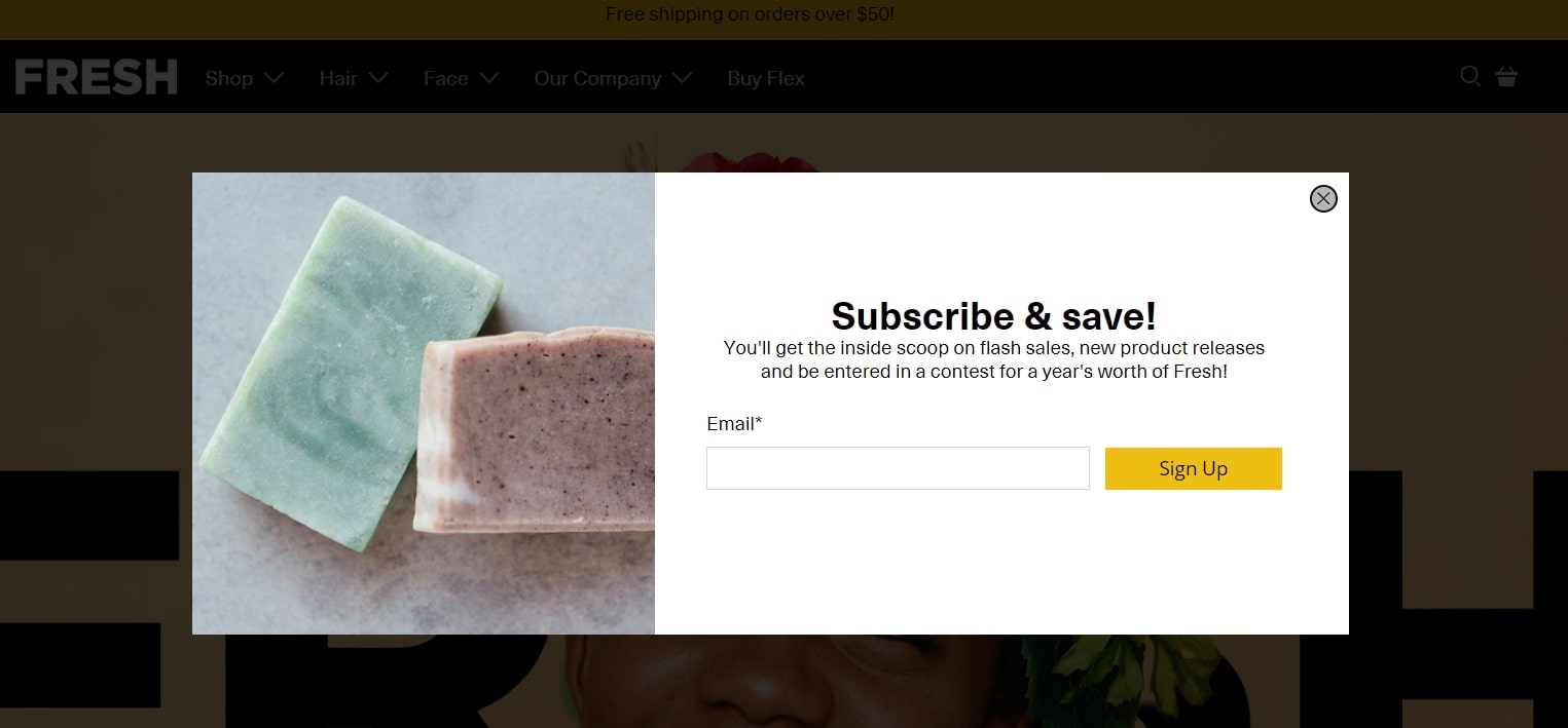 Flex theme promo popup example