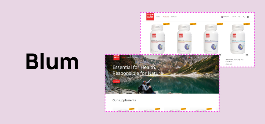 Blum Shopify theme for supplement stores