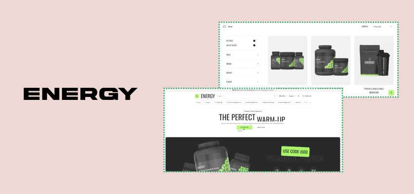 Energy Shopify theme for supplement stores