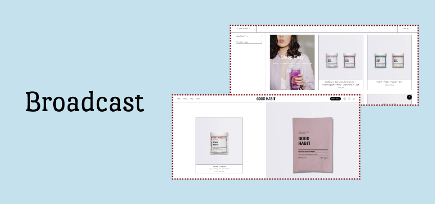 Broadcast Shopify theme for supplement stores