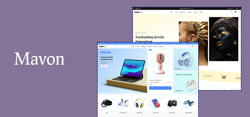 Mavon Shopify theme banner