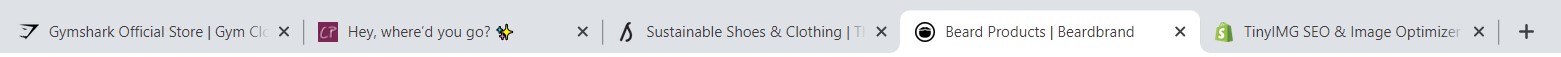 shopify store favicon examples in browser tabs