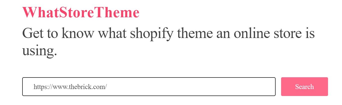 analyzing the brick shopify store with whatstoretheme