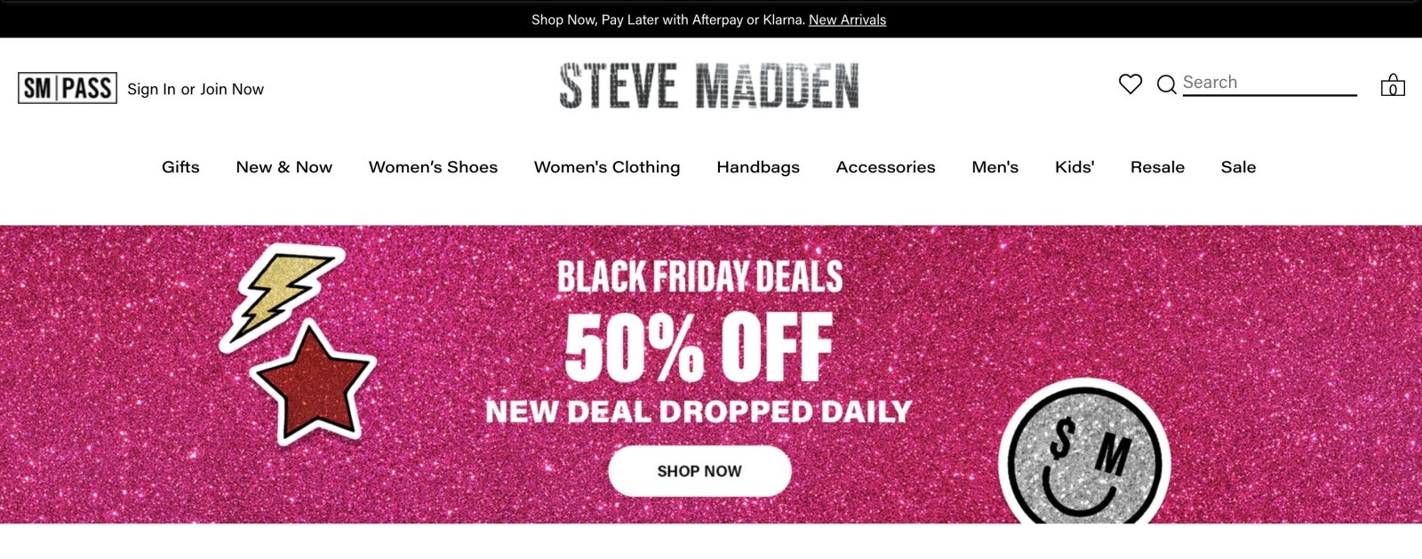 Steve Madden Black Friday offer one deal daily