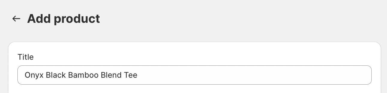 shopify product title example