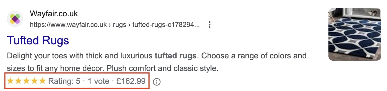 product schema markup example