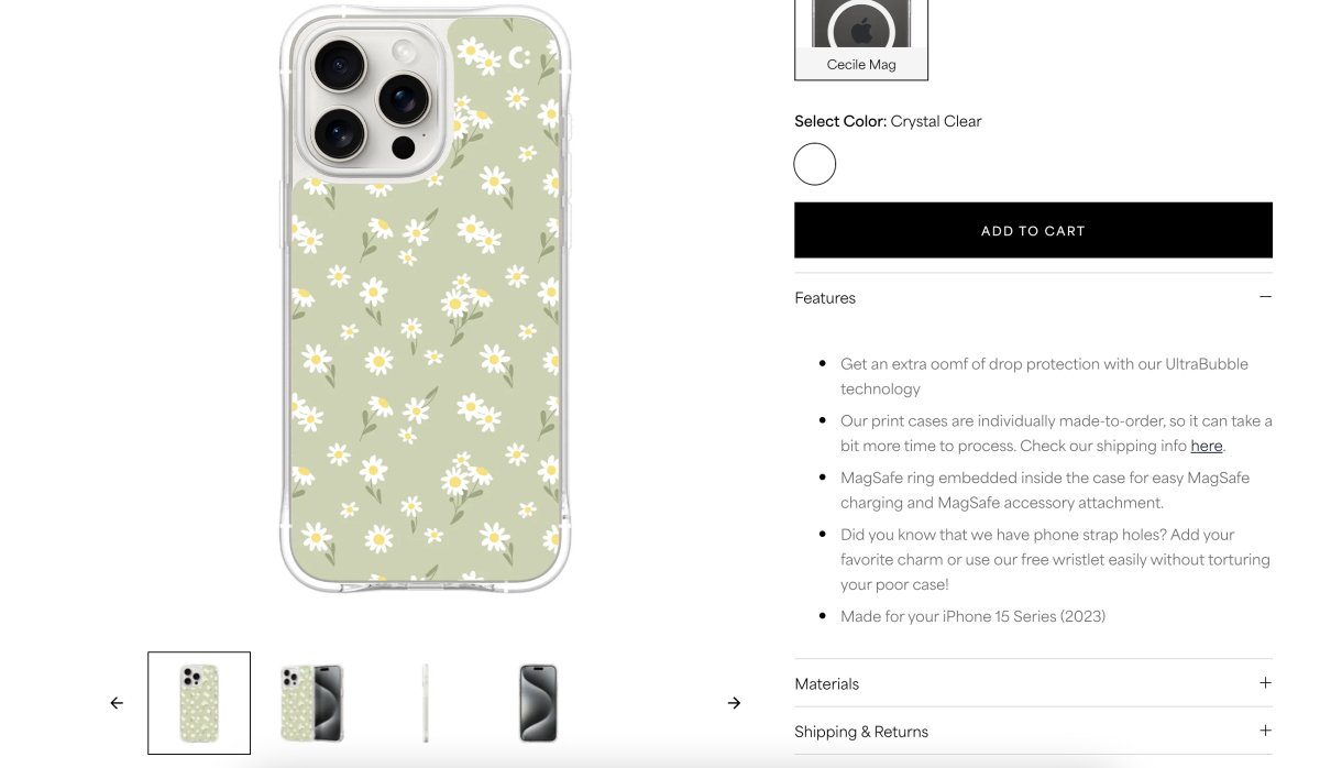 Product description example from cyrill