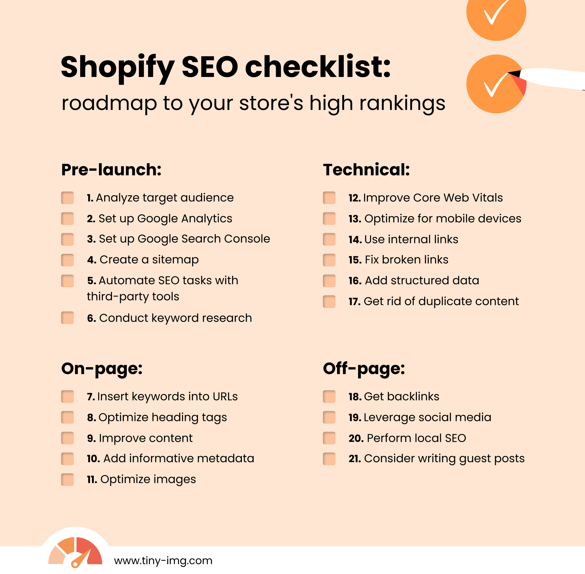 Shopify SEO Checklist: 21 Tasks To Get Higher Rankings | TinyIMG