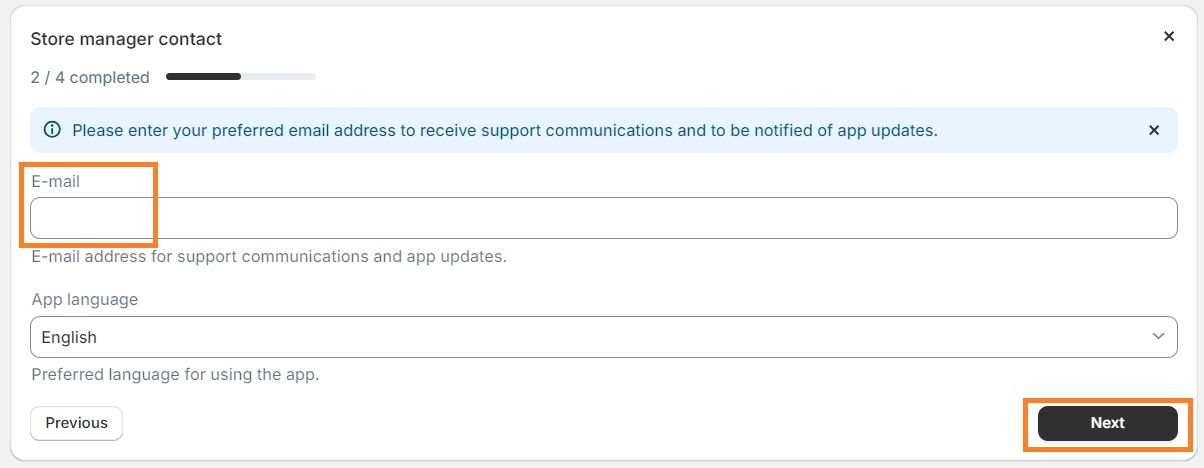 Add store managers details