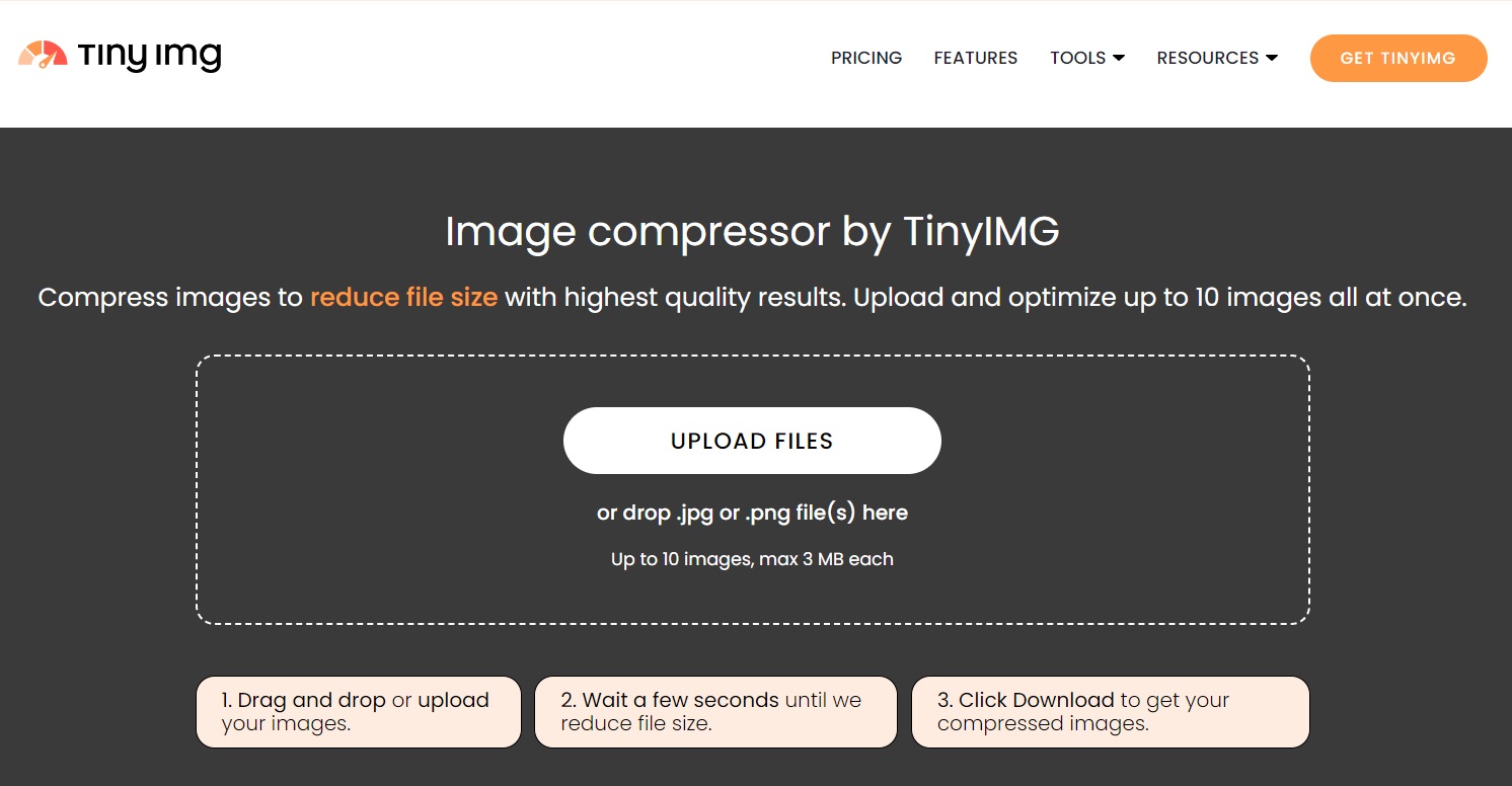 TinyIMG free online image compressor