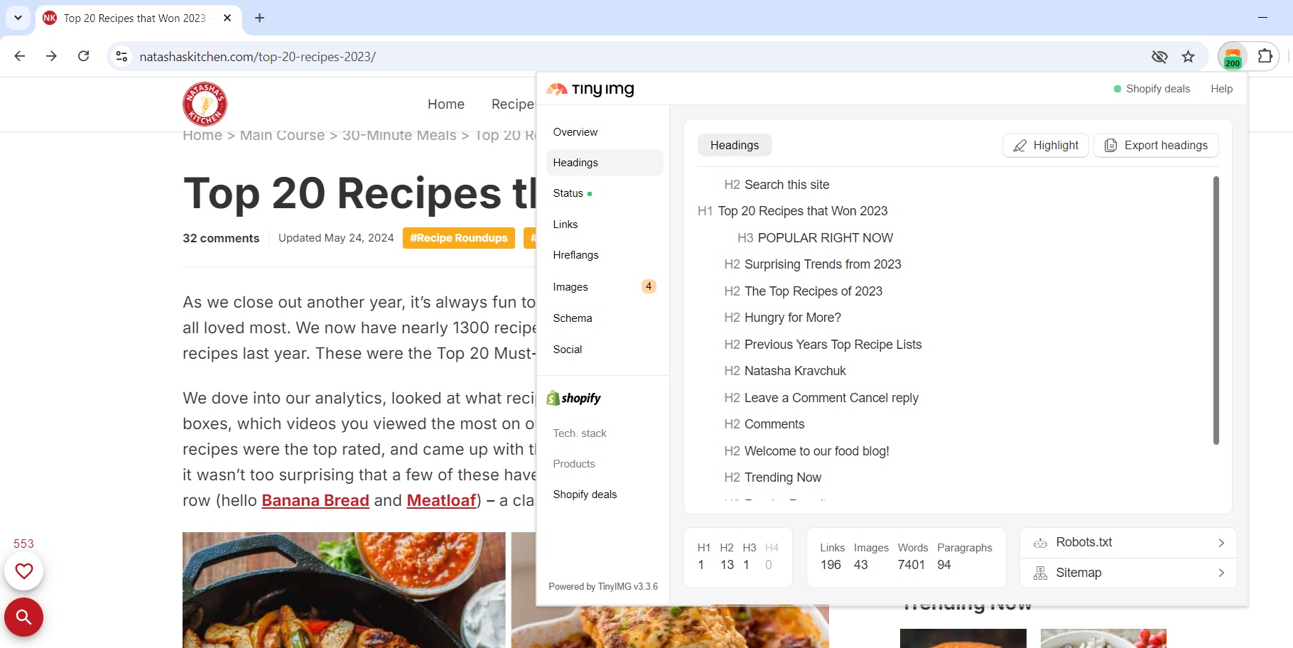 Second-level heading overuse on TinyIMG