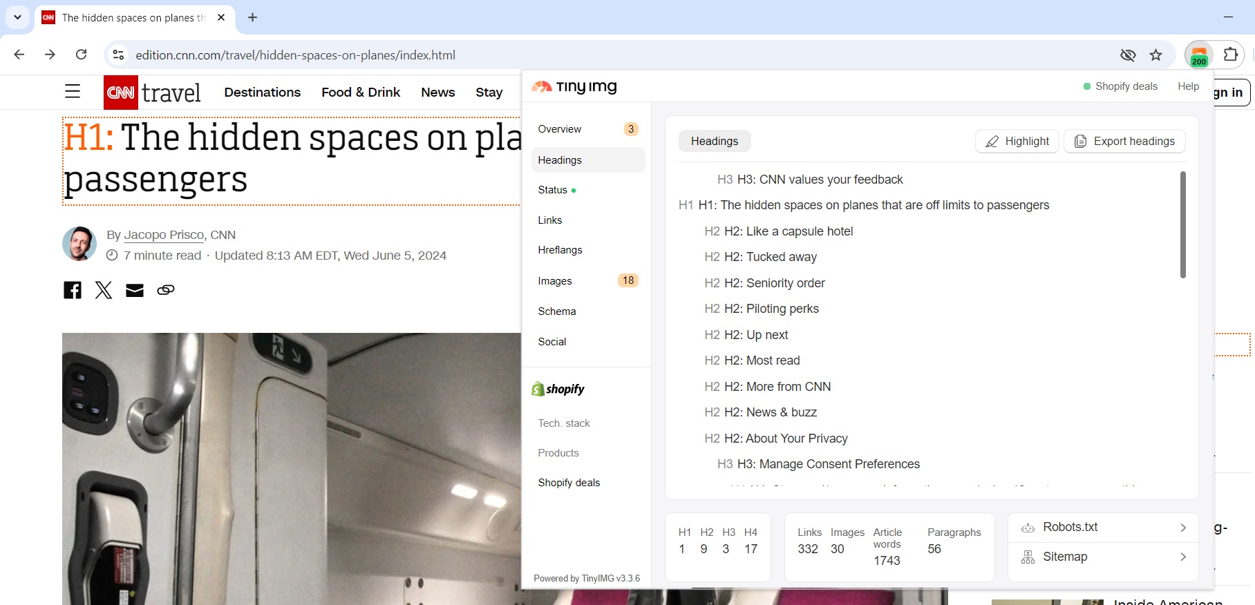 TinyIMG extension heading structure example