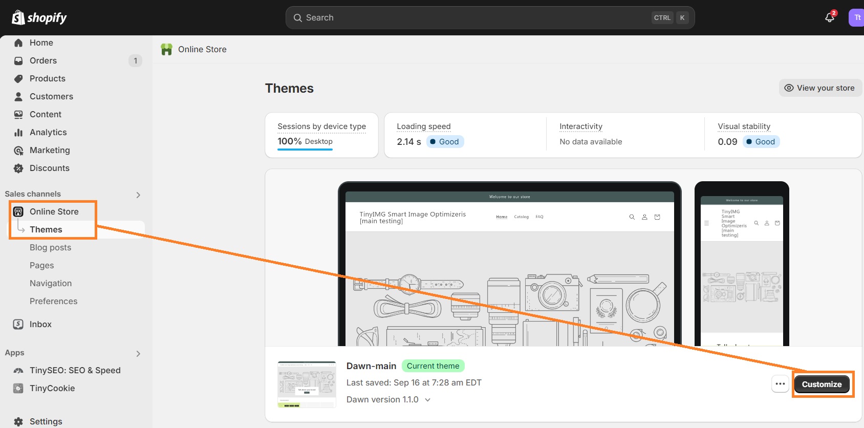 Customize Shopify theme