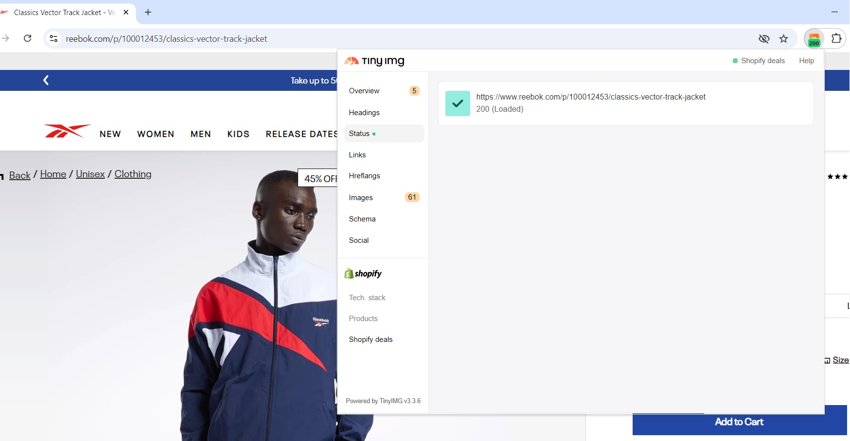 Page status detection with TinyIMG