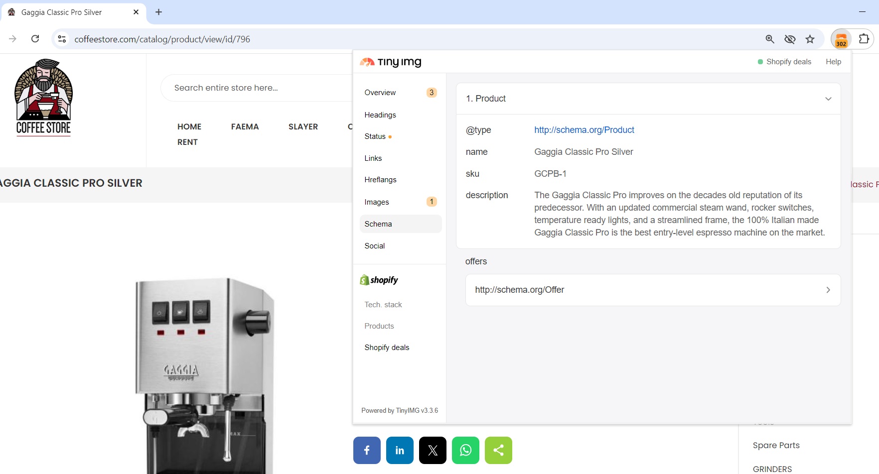 Schema markup on TinyIMG