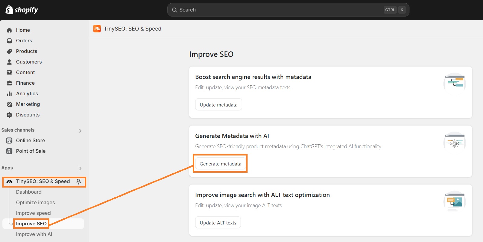 Generate metadata with ChatGPT on TinyIMG