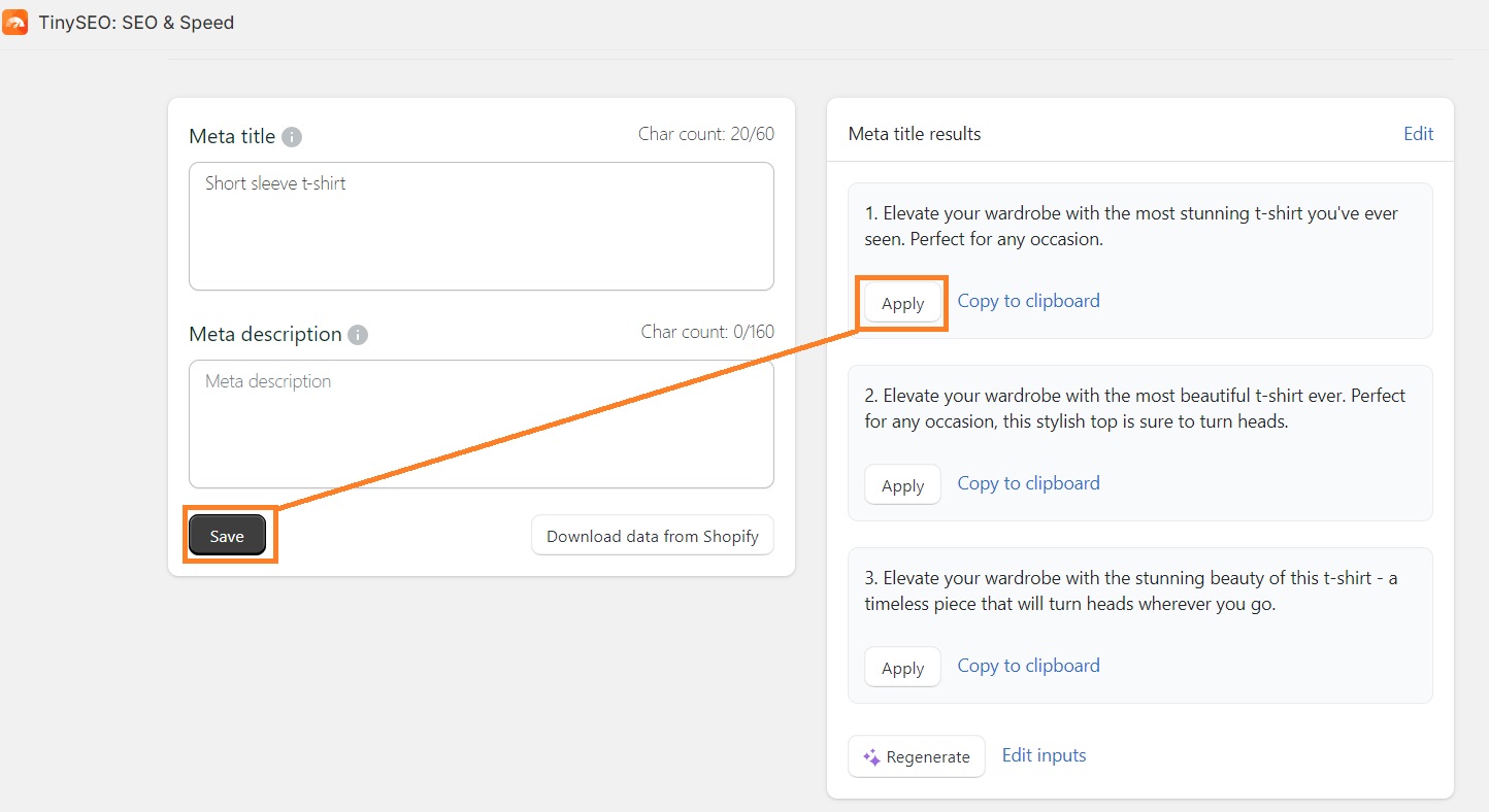 Save generated metadata with TinyIMG