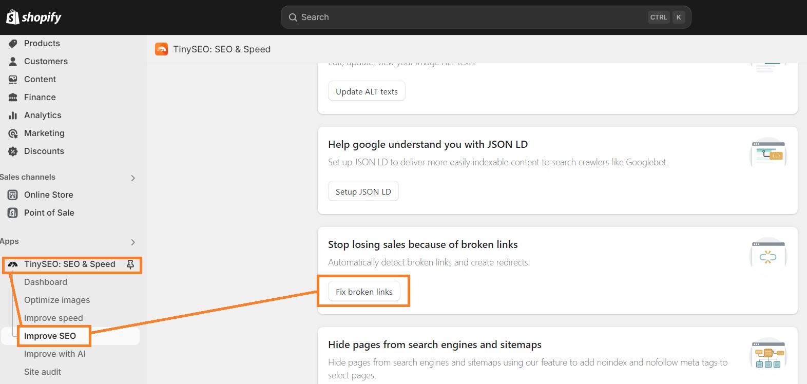 Improve SEO and fix broken links on TinyIMG