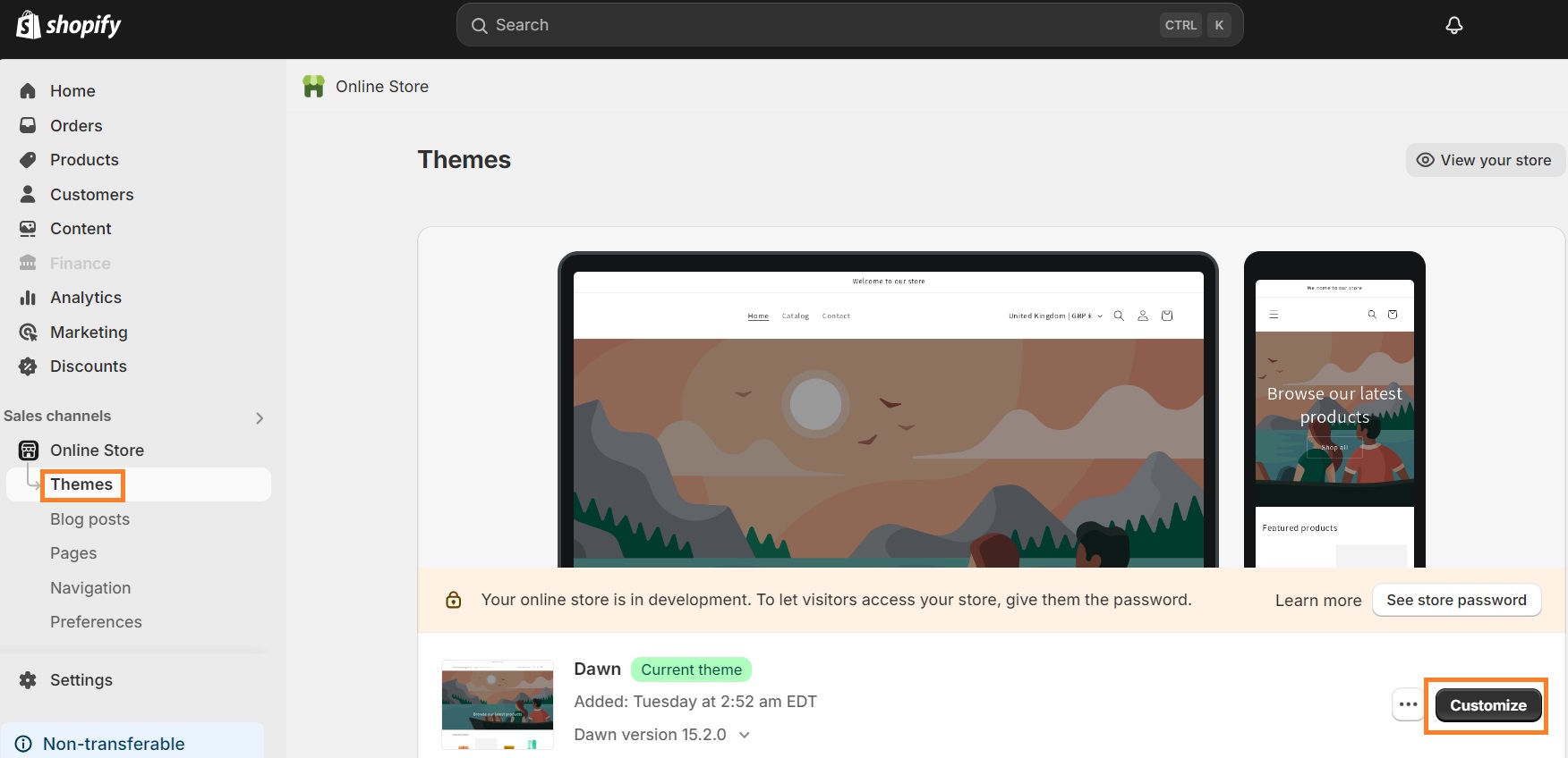 Customize your Shopify theme