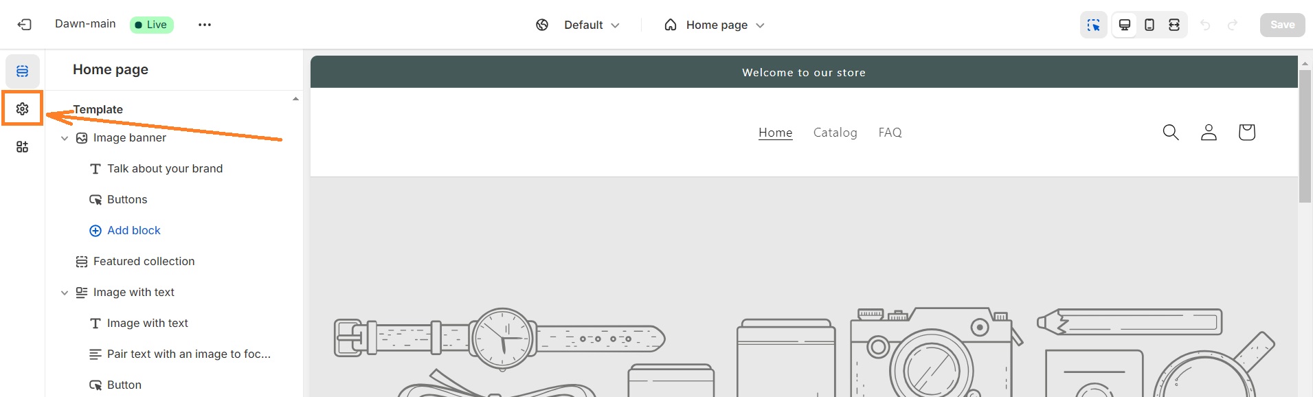 Theme settings on your Shopify store