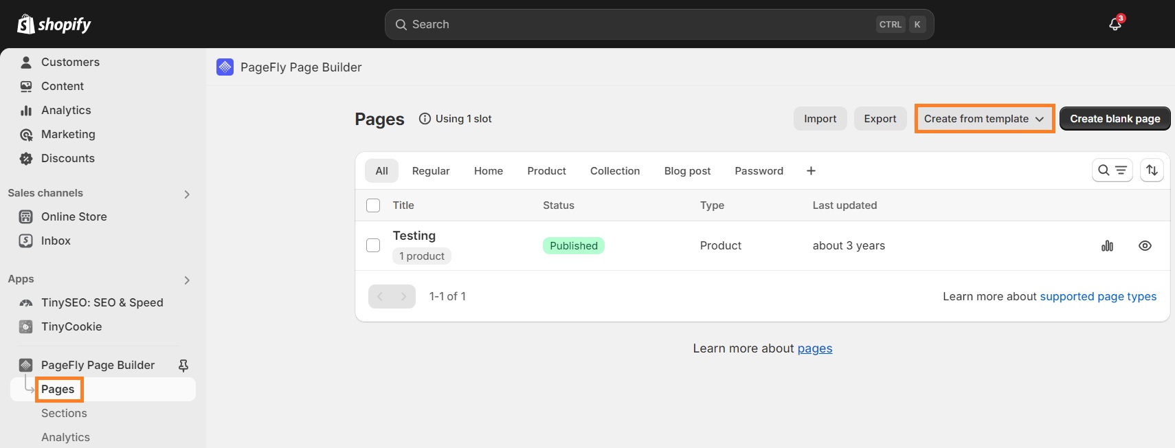 Product page section to include Shopify reviews