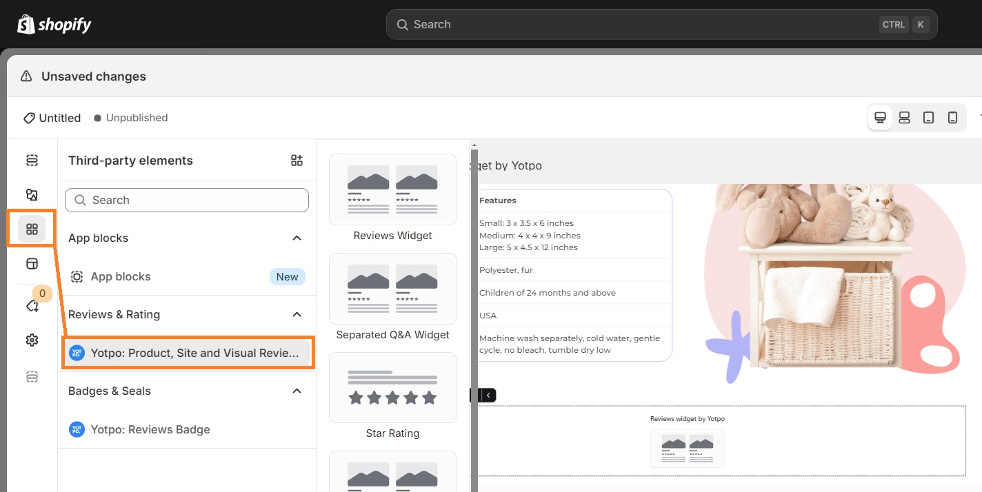 PageFly builder with yotpo review app